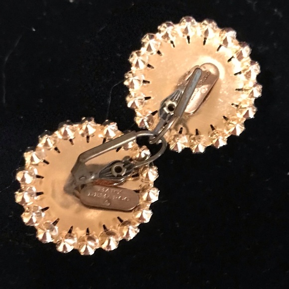 Mary Demarco vintage look large sparkly earrings. - Picture 4 of 8